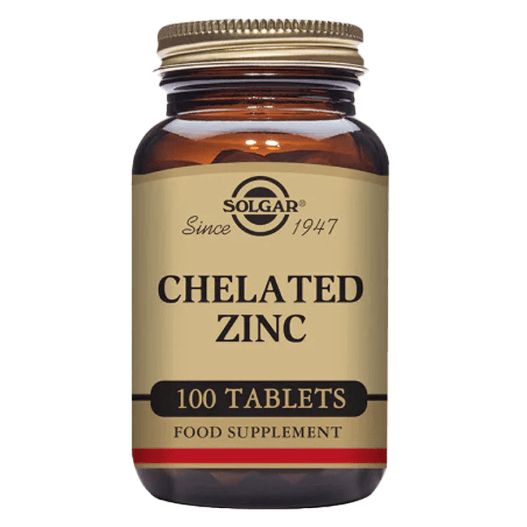 Solgar Chelated Zinc Tablets - 100 Tablets - Leyton Pharmacy