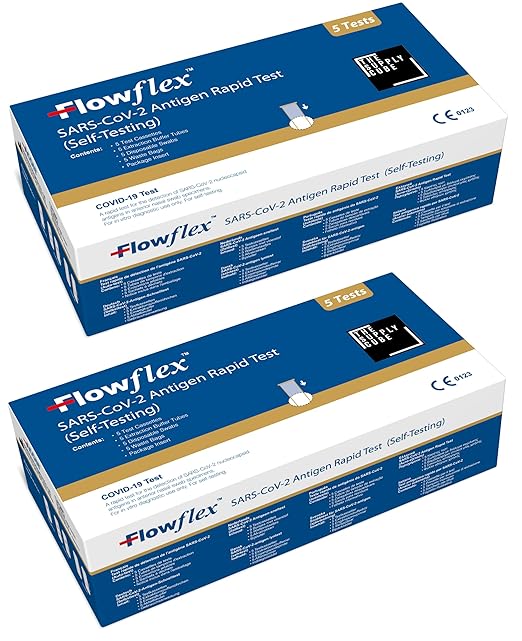 FlowFlex SARS CoV-2 Antigen Rapid Test, 5 Tests