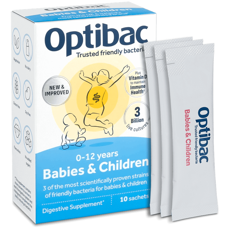 Optibac Probiotic Food Supplement For Babies & Children 10 sachets