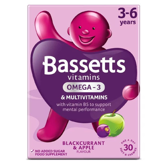 Bassetts Multivitamins Blackcurrant/ Apple 3-6 Yrs Leyton Pharmacy