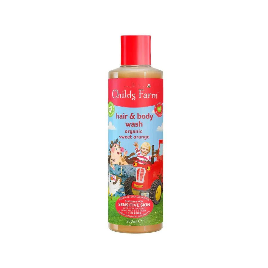 Childs Farm Sensitive Hair & Body Wash for Kids: Organic Sweet Orange 250ml - Leyton Pharmacy