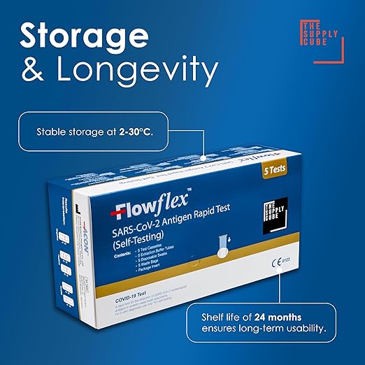 FlowFlex SARS CoV - 2 Antigen Rapid Test, 5 Tests - Leyton Pharmacy