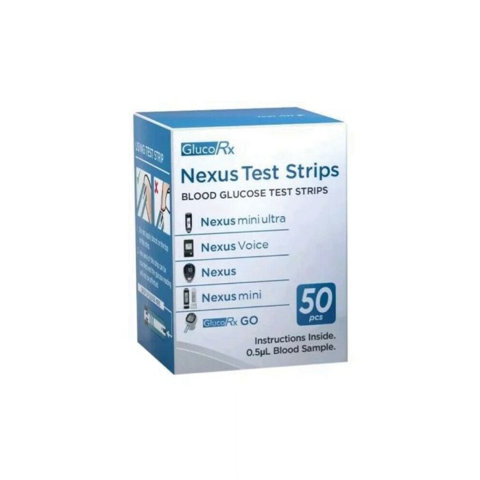 GlucoRx Nexus Test Strips - 50 pcs - Leyton Pharmacy