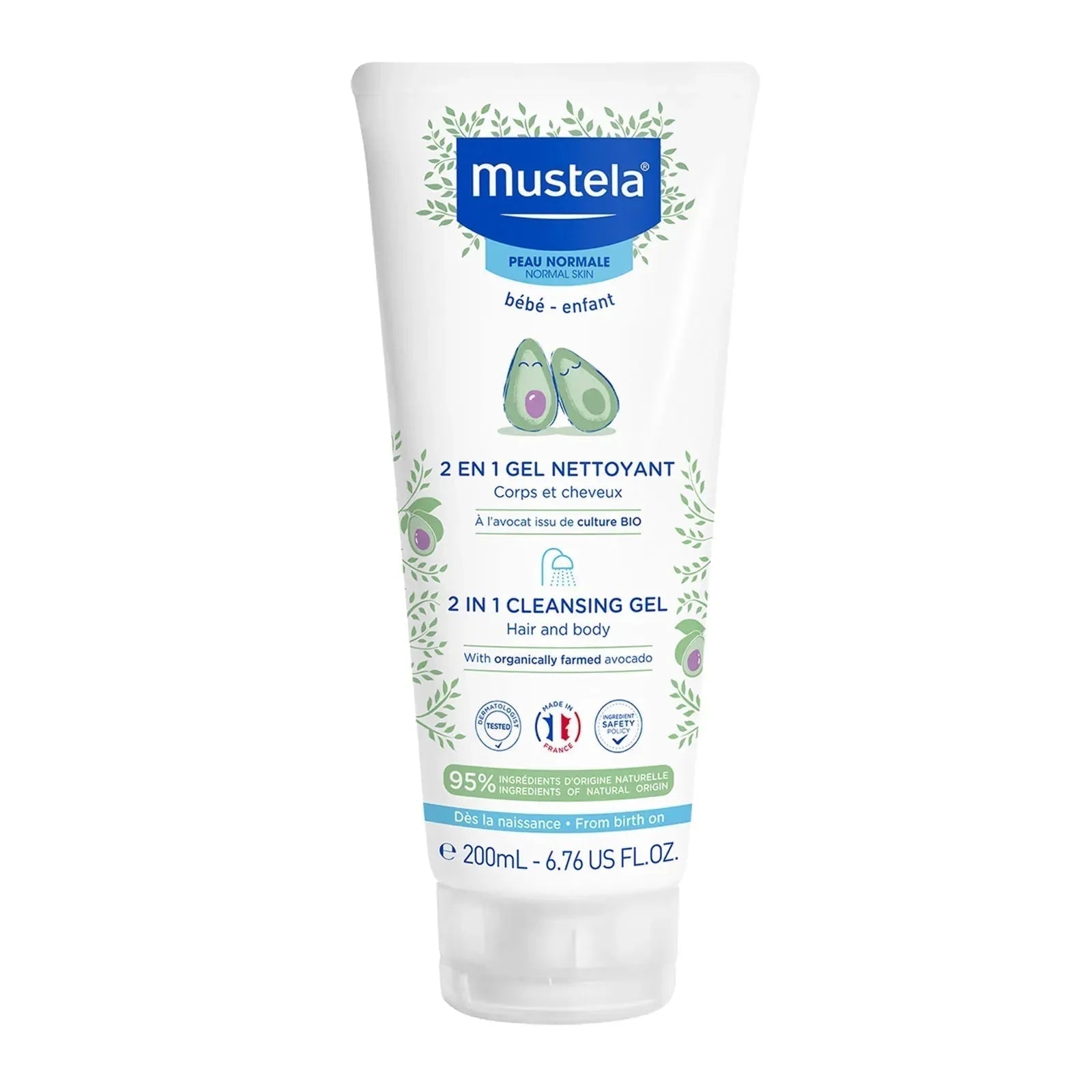 Mustela 2 In 1 Cleansing Gel Hair & Body 200ml - Leyton Pharmacy