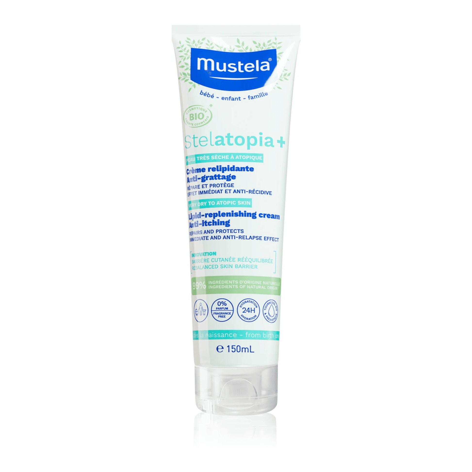 Mustela Stelatopia+ Lipid - Replenishing Cream 150ml - Leyton Pharmacy