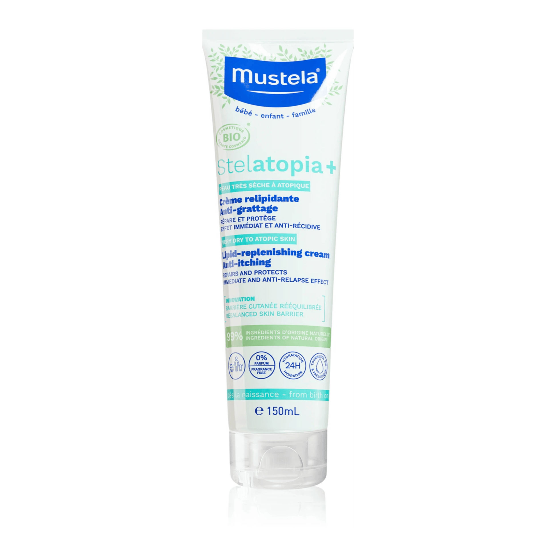 Mustela Stelatopia + Lipid-Replenishing Cream 150ml - Kids