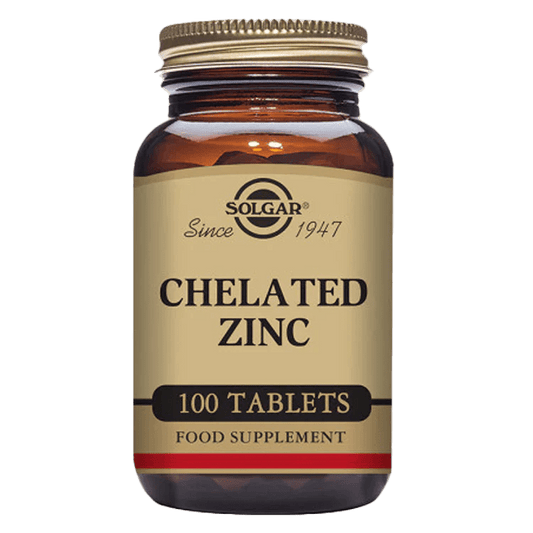 Solgar Chelated Zinc Tablets - 100 Tablets - Leyton Pharmacy