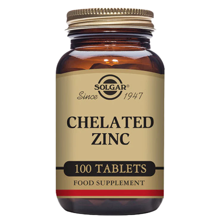 Solgar Chelated Zinc Tablets - 100 Tablets - Vitamin