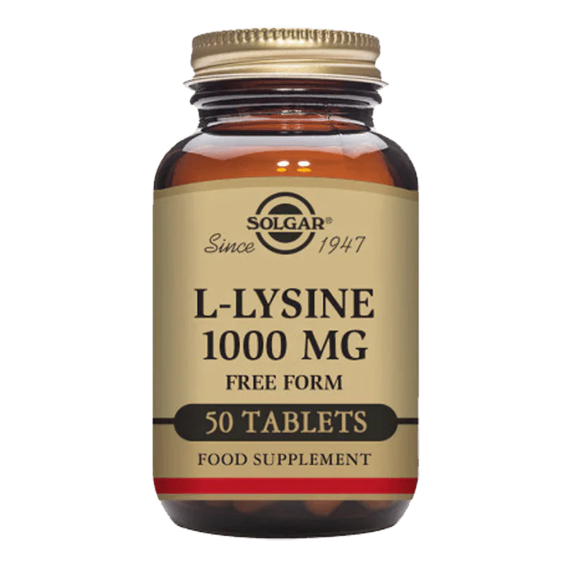 Solgar L - Lysine 1000 mg 50 Tablets - Leyton Pharmacy