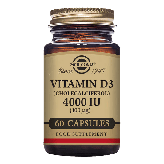 Solgar Vitamin D3 (Cholecalciferol) 4000 IU (100 mcg) 60 capsules - Leyton Pharmacy